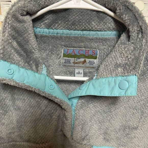 Jachs cabin pullover 1/4 snap long sleeve unisex L excellent condition grey - Picture 5 of 10